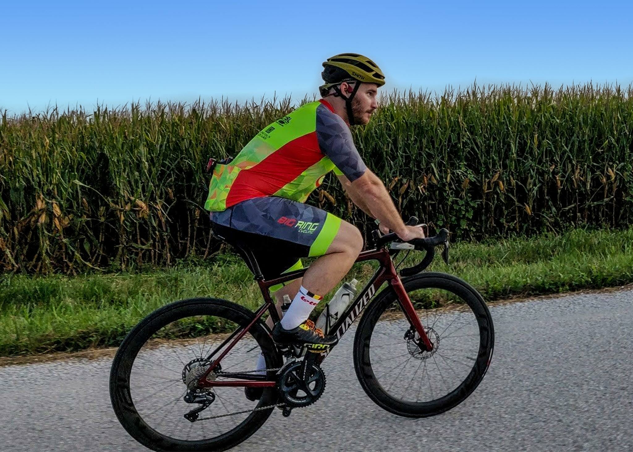 About Me Jason Lopez on his road bike.