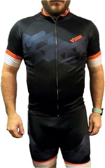 Author wearing the VEBE cycling kit