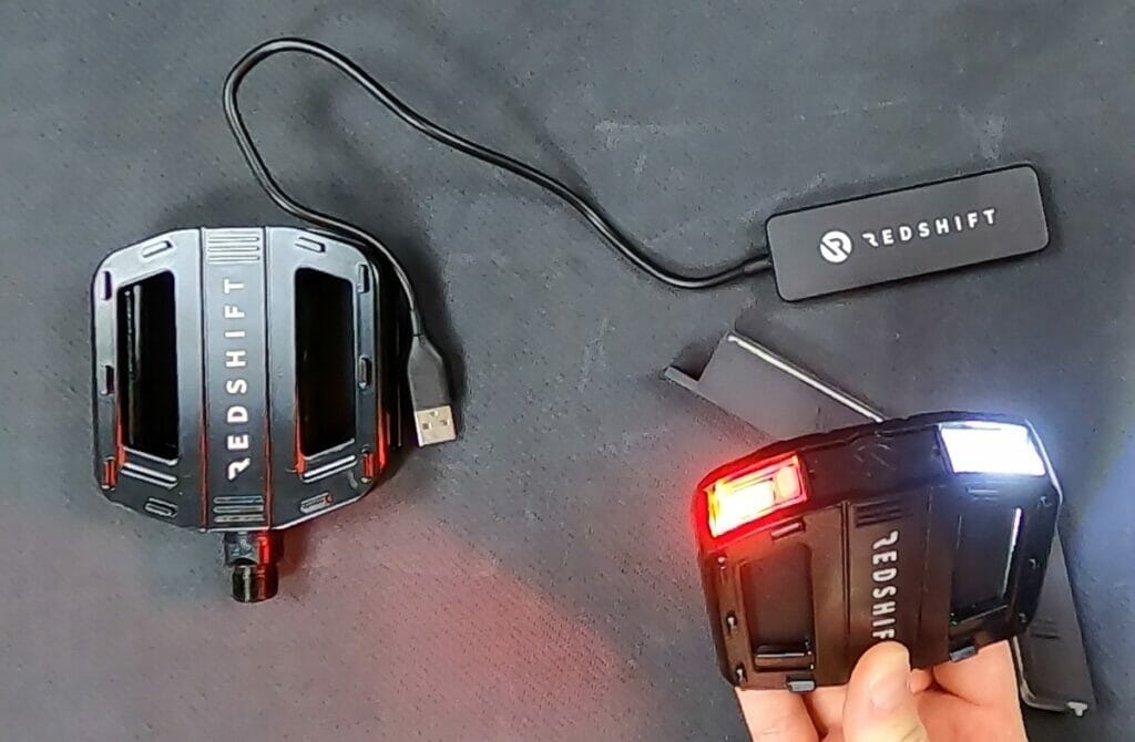 Pedal with both lights on