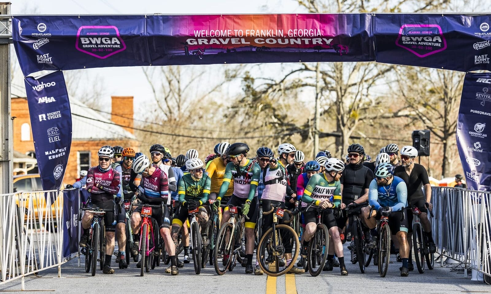 Start line of 2024 Border Wars Gravel Race