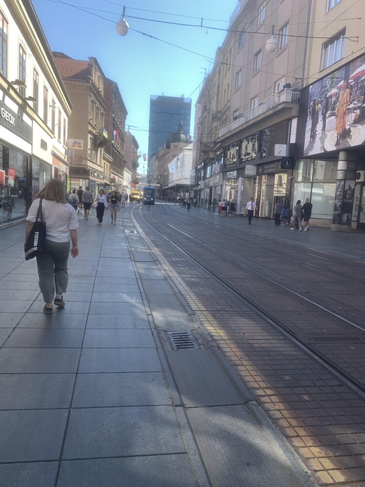 Walking the streets of Zagreb.