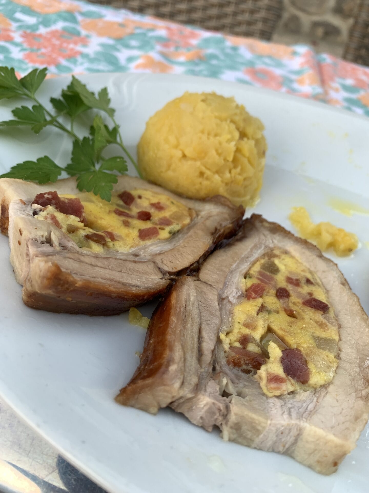 Stuffed pork. A local cuisine