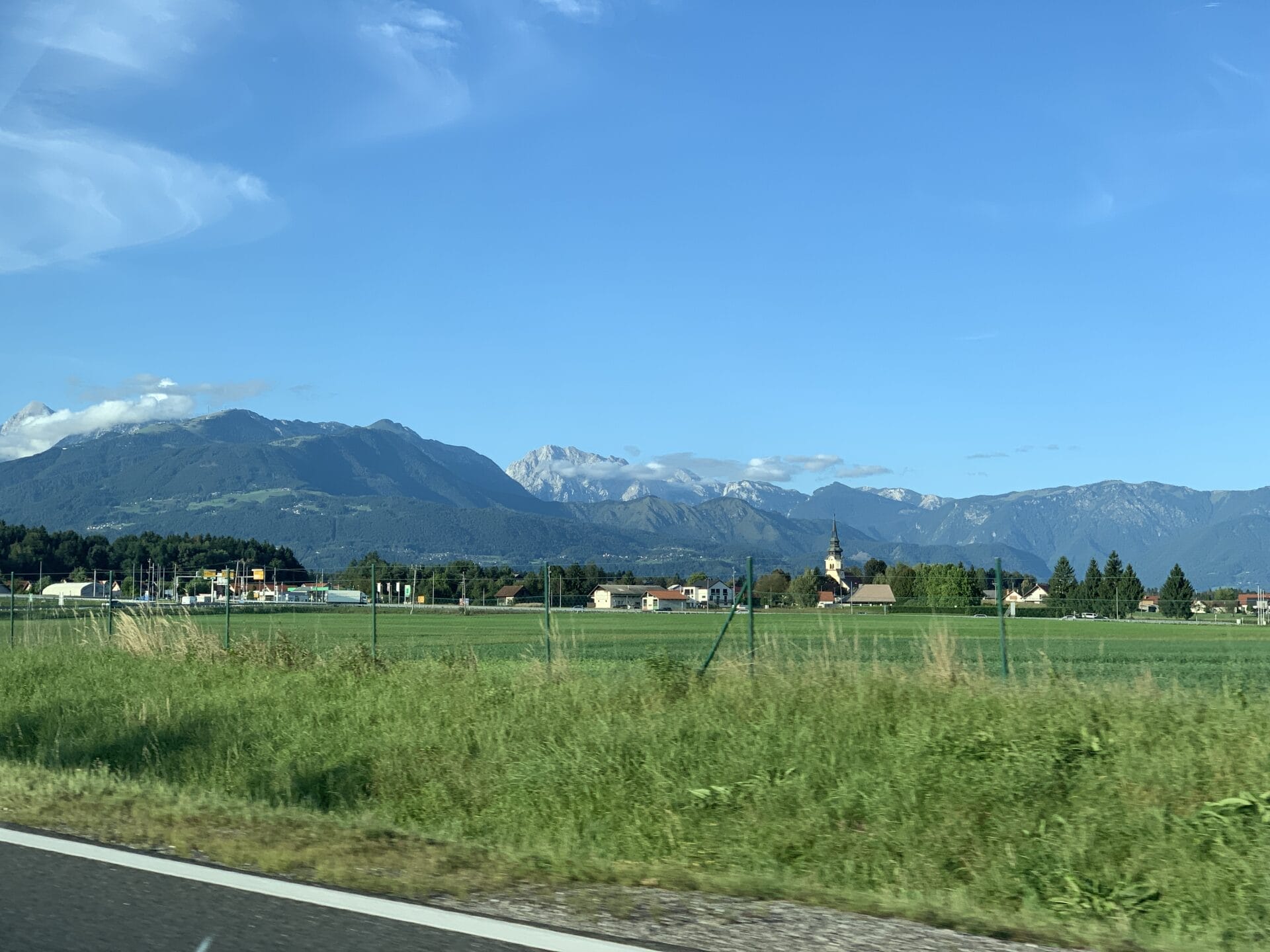 Scenic views with mountains in the back