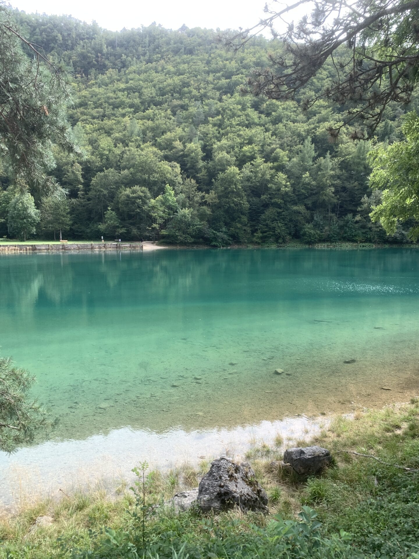 Lake at bottom of the trail