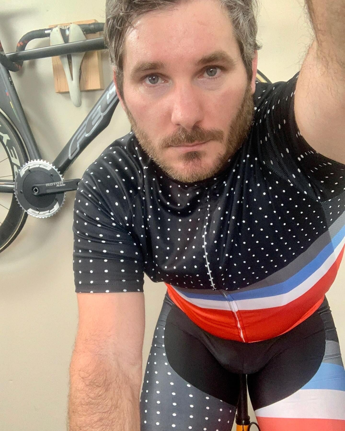 wearing the kit on the trainer