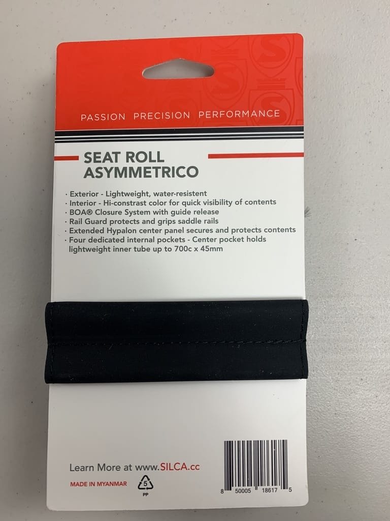 back side of slice seat roll packaging