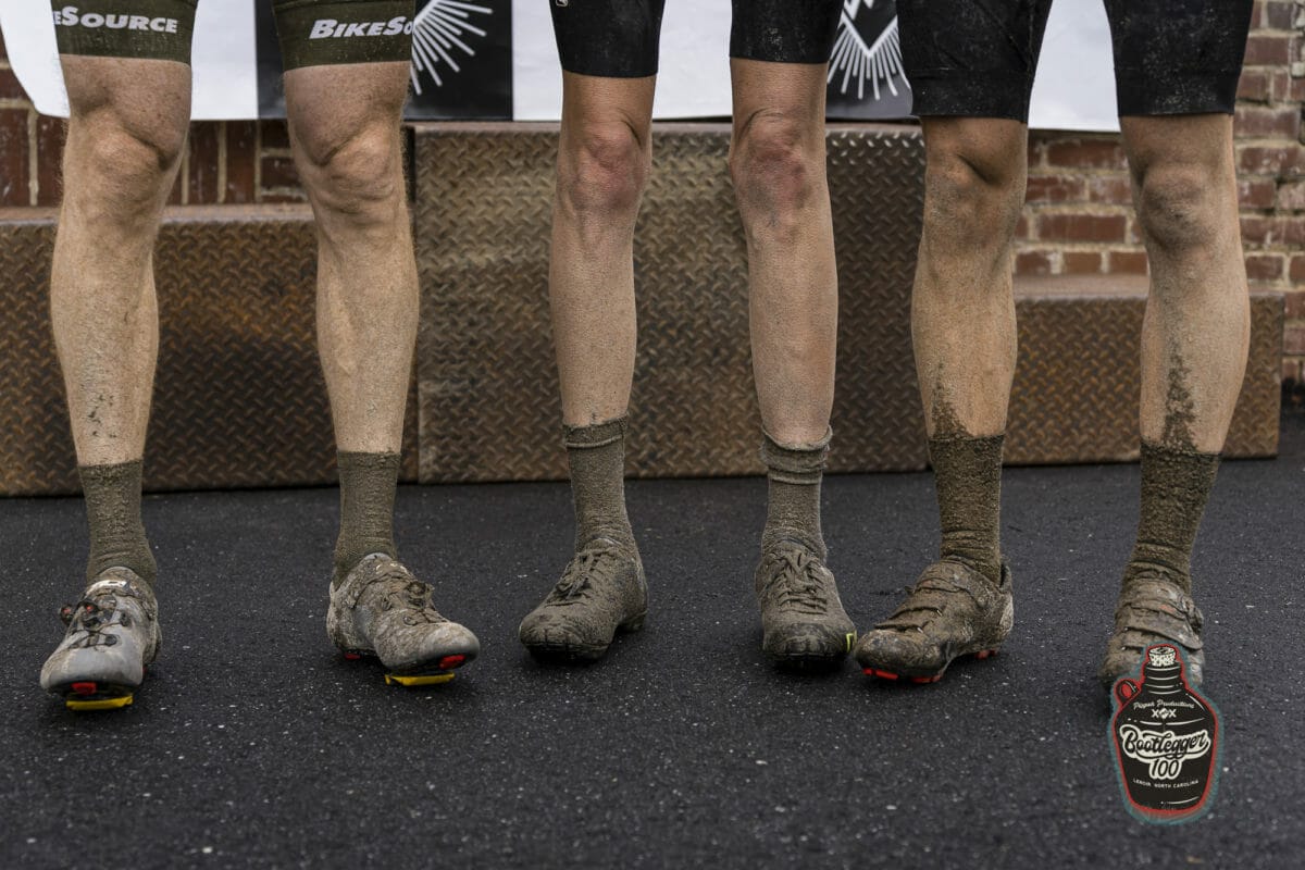 Post race muddy legs