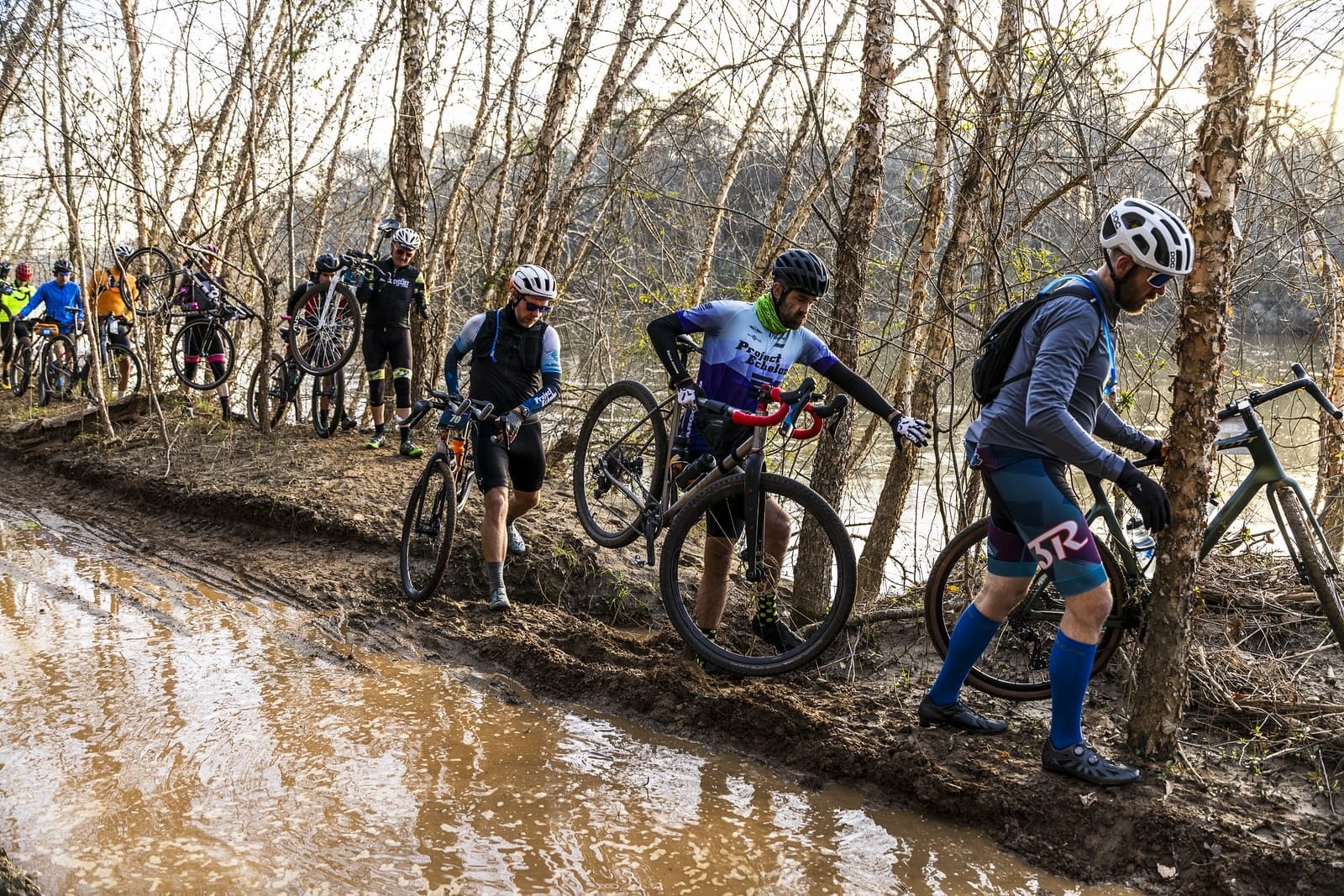 the gravel cyclist in attendance for the 2024 edition though the hike-a-bike section